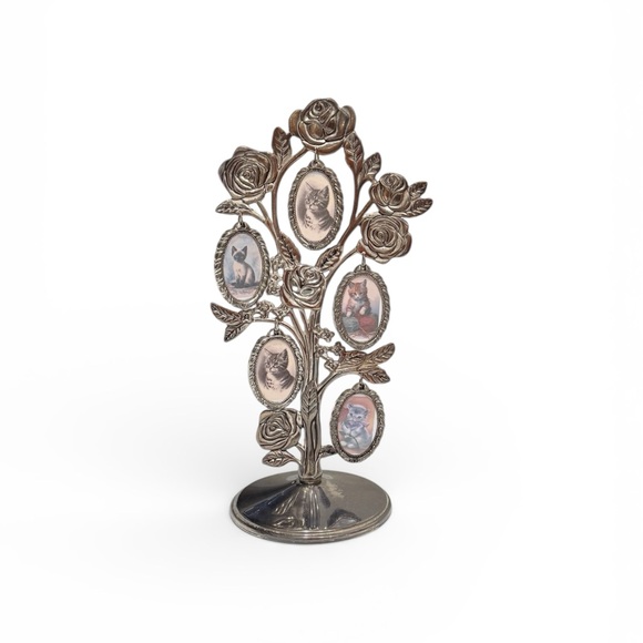 Vintage Silver Photo Tree with Roses - Picture 8 of 17
